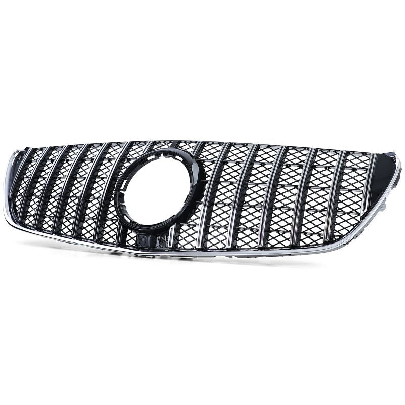 Griglia Anteriore Sport Performance Nero Lucido con Barre Cromate per Mercedes C