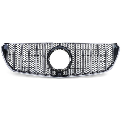 Griglia Anteriore Sport Performance Nero Lucido con Barre Cromate per Mercedes C
