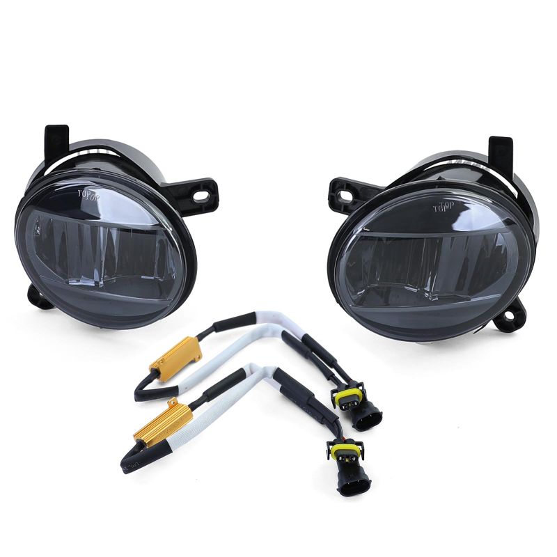 Coppia Fendinebbia LED Cristallo Nero Smoke per Audi e Seat