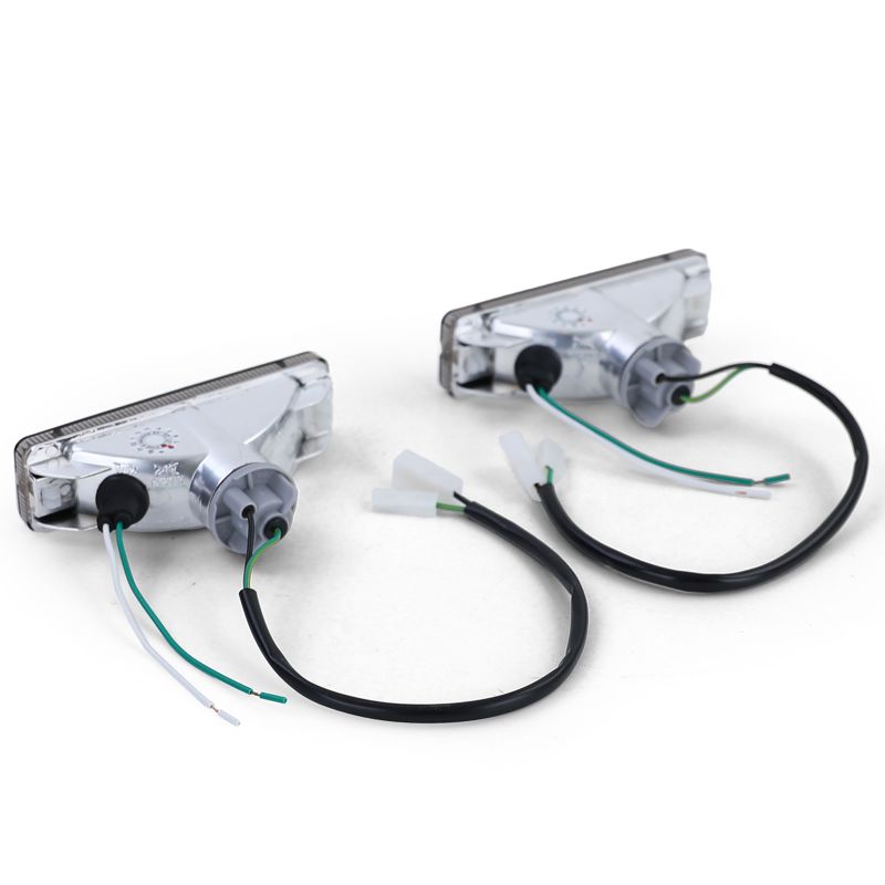 Coppia Frecce Anteriori Cristallo Nero Smoke con Luce di Posizione per VW