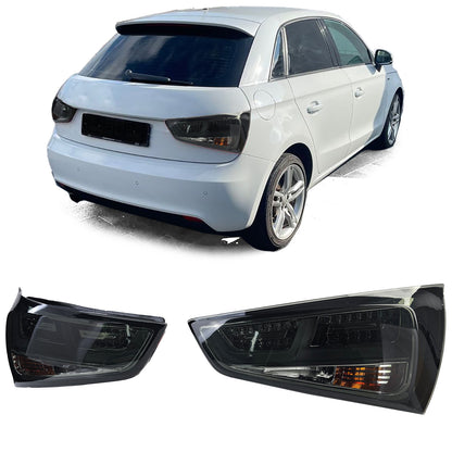 Fanali posteriori a LED Barra Luminosa Nera per Audi A1 8X anche Sportback 10-15