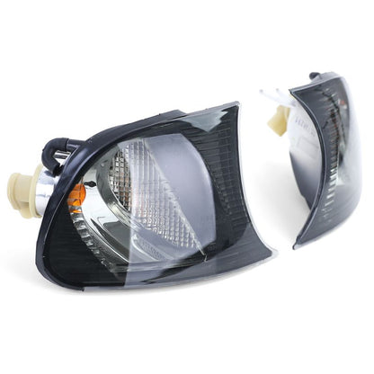 Coppia Frecce Anteriori Cristallo Nero Smoke per BMW Serie 3 E46 Coupé/Cabrio