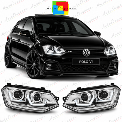 ART.6361 FARI ANTERIORI ADATTO PER VW POLO VI 2G 2017-2021