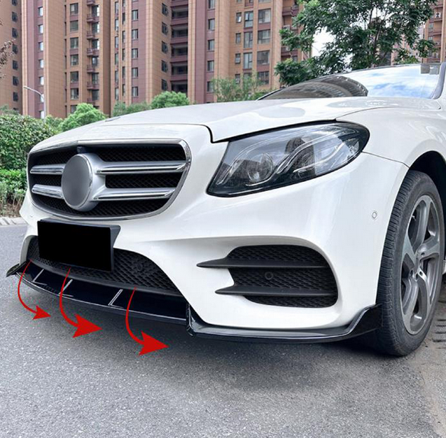 💕ART.7985 SPLITTER MERCEDES W213 E260 E300 E43 AMG 2017-2019 NERO LUCIDO💕