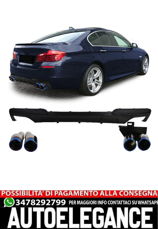 diffusore posteriore + terminali di scarico adatto per BMW F10 F11