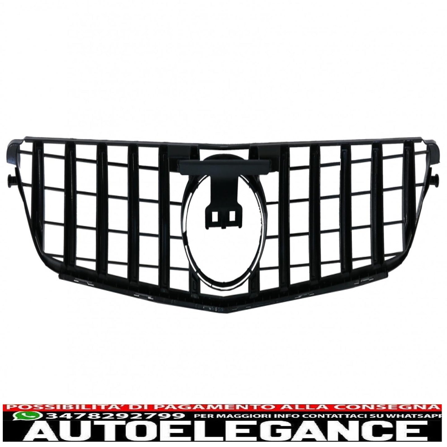 front grill suitable for mercedes c class w204 s204 limousine station wagon (2007-2014) gt-r design panamericana chrome