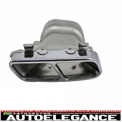 Exhaust muffler tips suitable for mercedes a class w176 (2012-2018) cla w117 c117 (2012-2018) a45 cla45 design