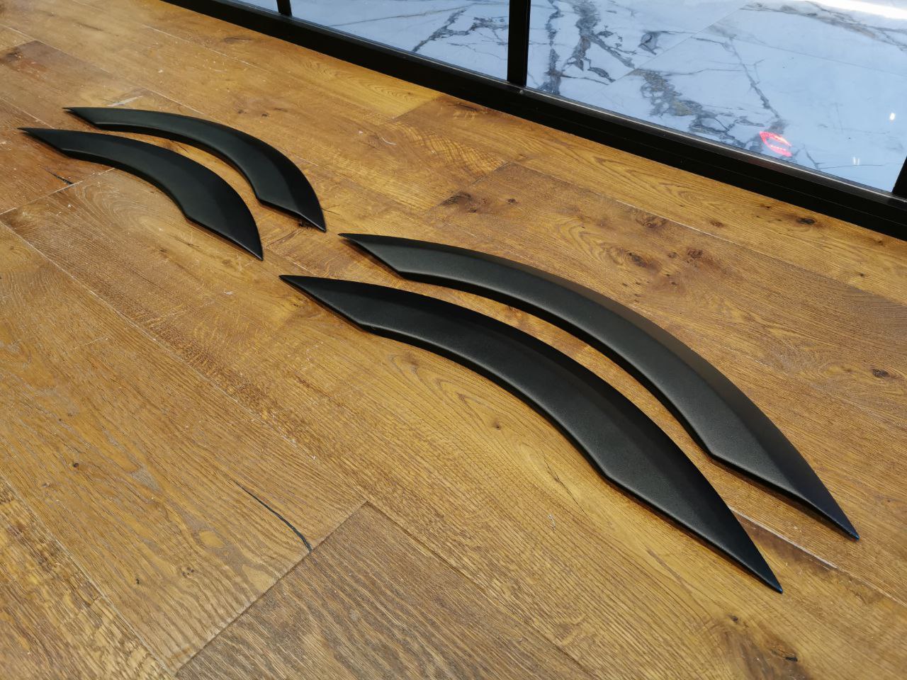 WIDENED MUDGUARDS SUITABLE FOR MERCEDES SPRINTER W907 2019+ MATT BLACK LOOK