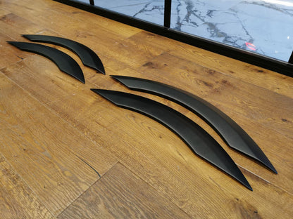 WIDENED MUDGUARDS SUITABLE FOR MERCEDES SPRINTER W907 2019+ MATT BLACK LOOK