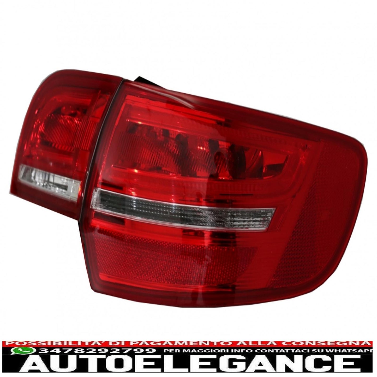 LED rear lights suitable for audi a3 8pa sportback (2004-2008) red/clear