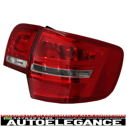 LED rear lights suitable for audi a3 8pa sportback (2004-2008) red/clear
