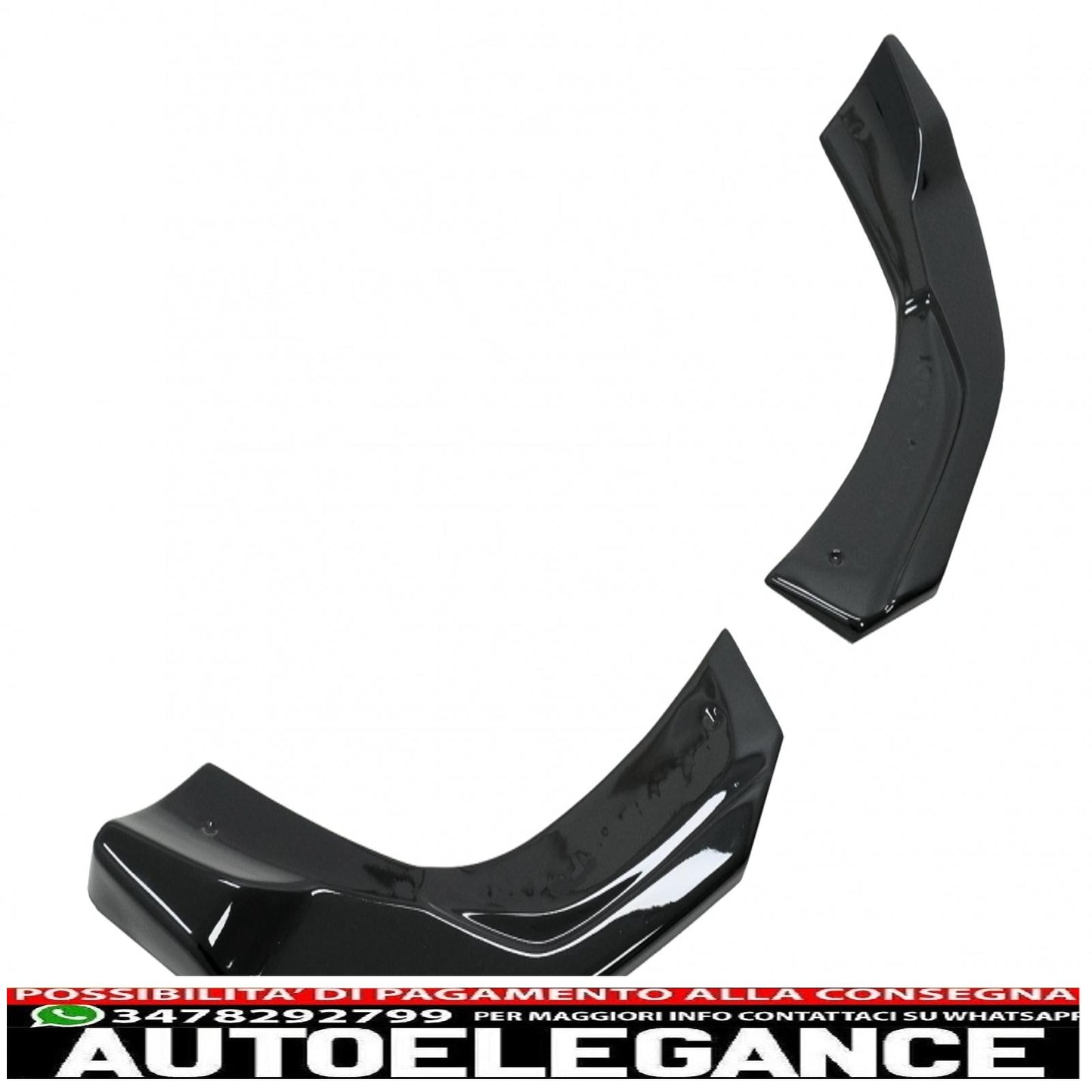 Alette splitter laterali per paraurti posteriore adatte per mercedes classe A W177 A35 A45 Hatchback (2018-up) Piano Black AUTOELEGANCERICAMBI