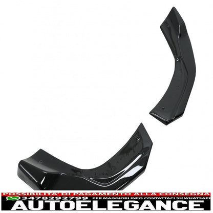Alette splitter laterali per paraurti posteriore adatte per mercedes classe A W177 A35 A45 Hatchback (2018-up) Piano Black AUTOELEGANCERICAMBI
