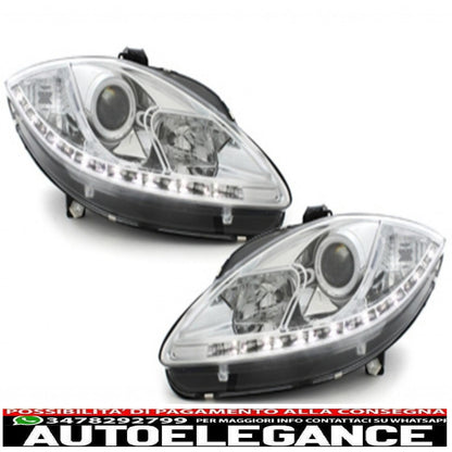 dayline headlights suitable for Seat leon 1p1 (2005-2009) chrome drl optics 