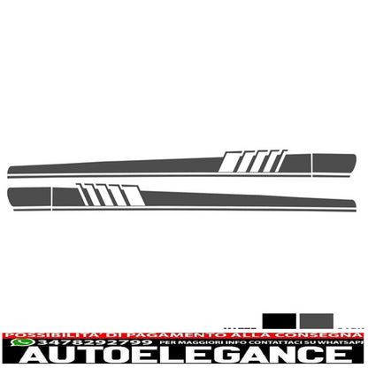 decalcomanie laterali adesivo in vinile grigio scuro adatto per mercedes classe c c205 coupe a205 cabriolet (2014-) c63 design