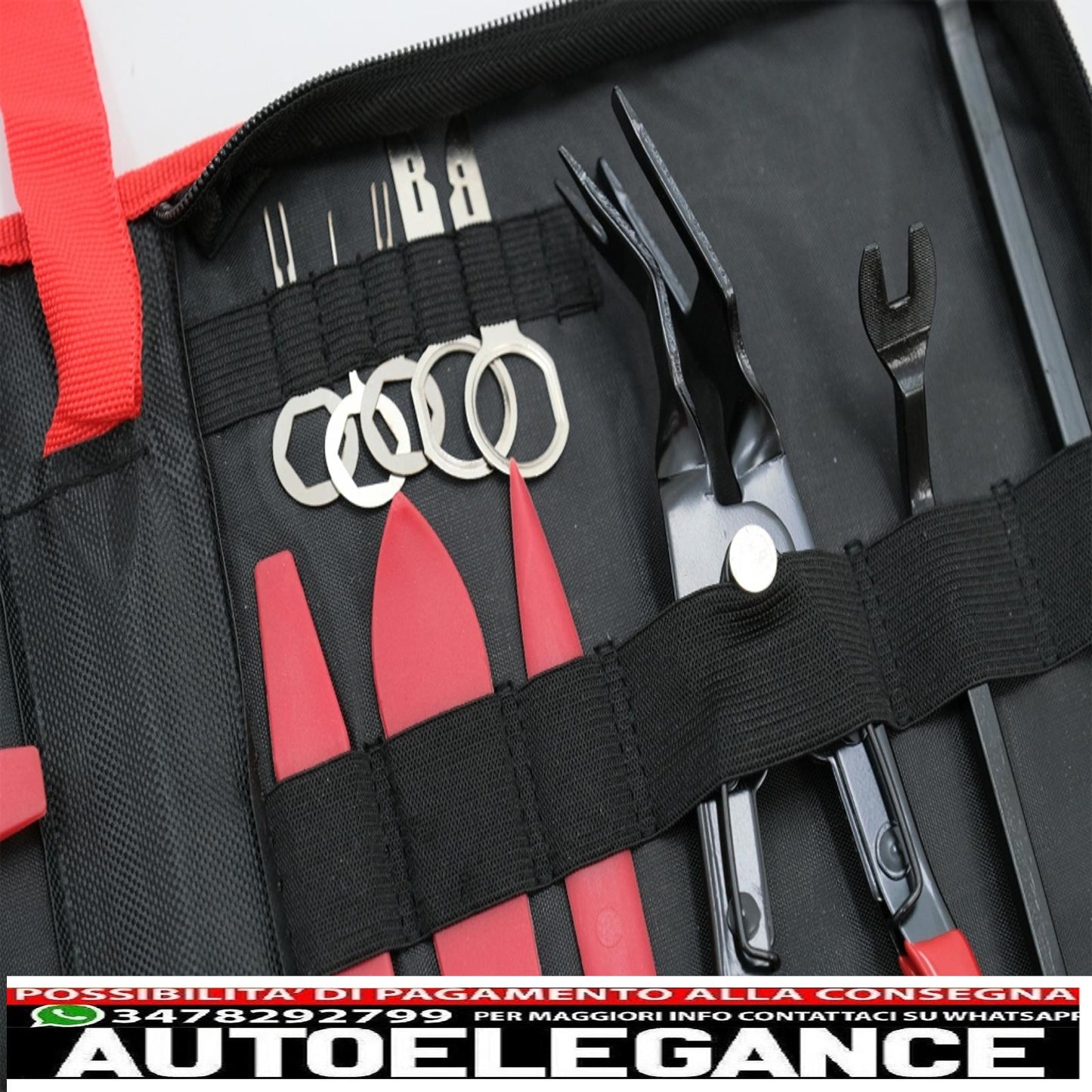 Auto Coating Removal Tool Kit 19pcs Portable Zipper Bag 