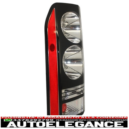 LED rear lights suitable for Land Rover Discovery III 3 and IV 4 (2004-2016) black conversion to restyling look