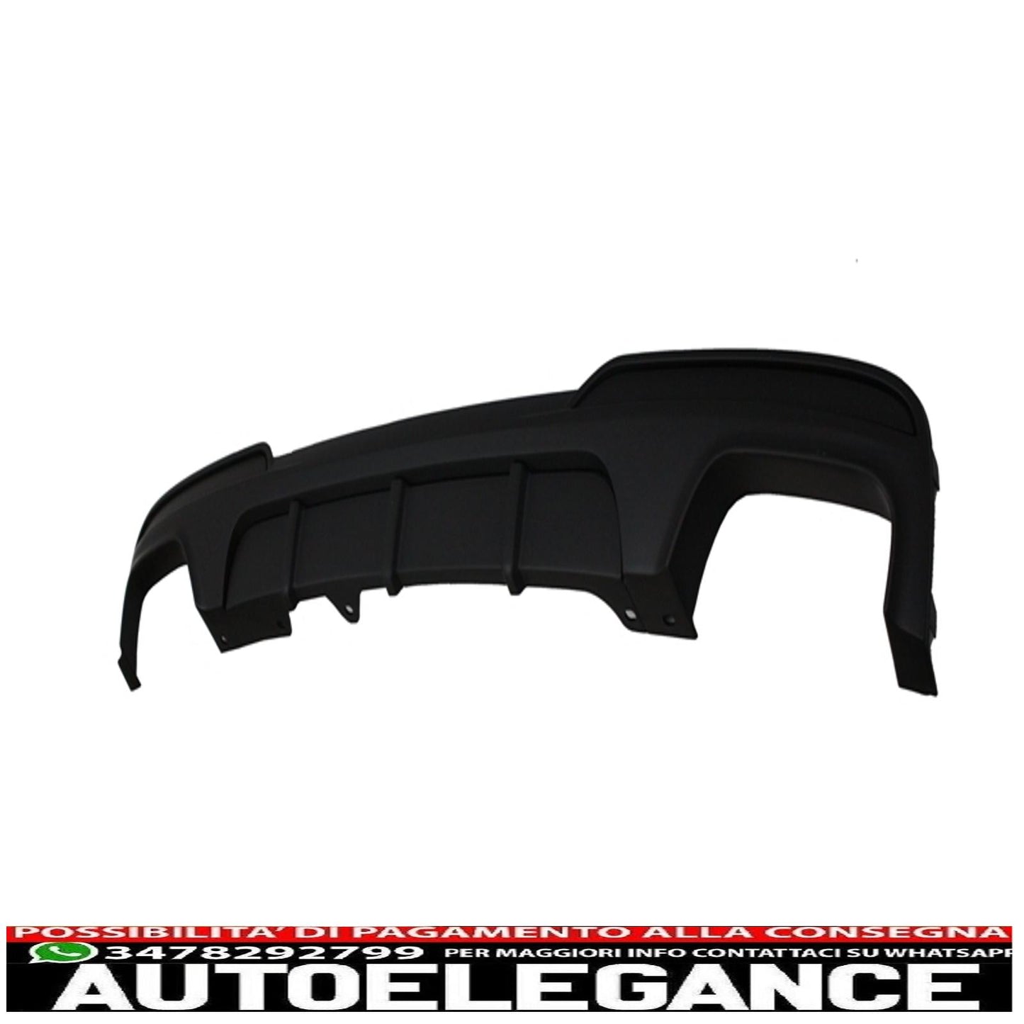 diffusore d'aria a doppia uscita adatto per bmw f10 serie 5 (2011-2017) design m-performance con terminali di scarico neri v8 lci design quadrato