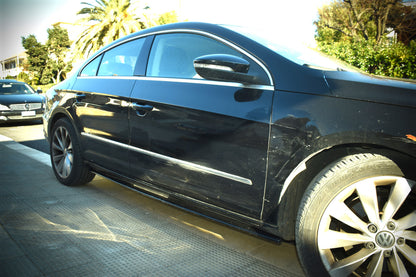 SOTTO MINIGONNE ADATTE PER VW PASSAT CC LOOK NERO LUCIDE DESIGN SPORTIVO