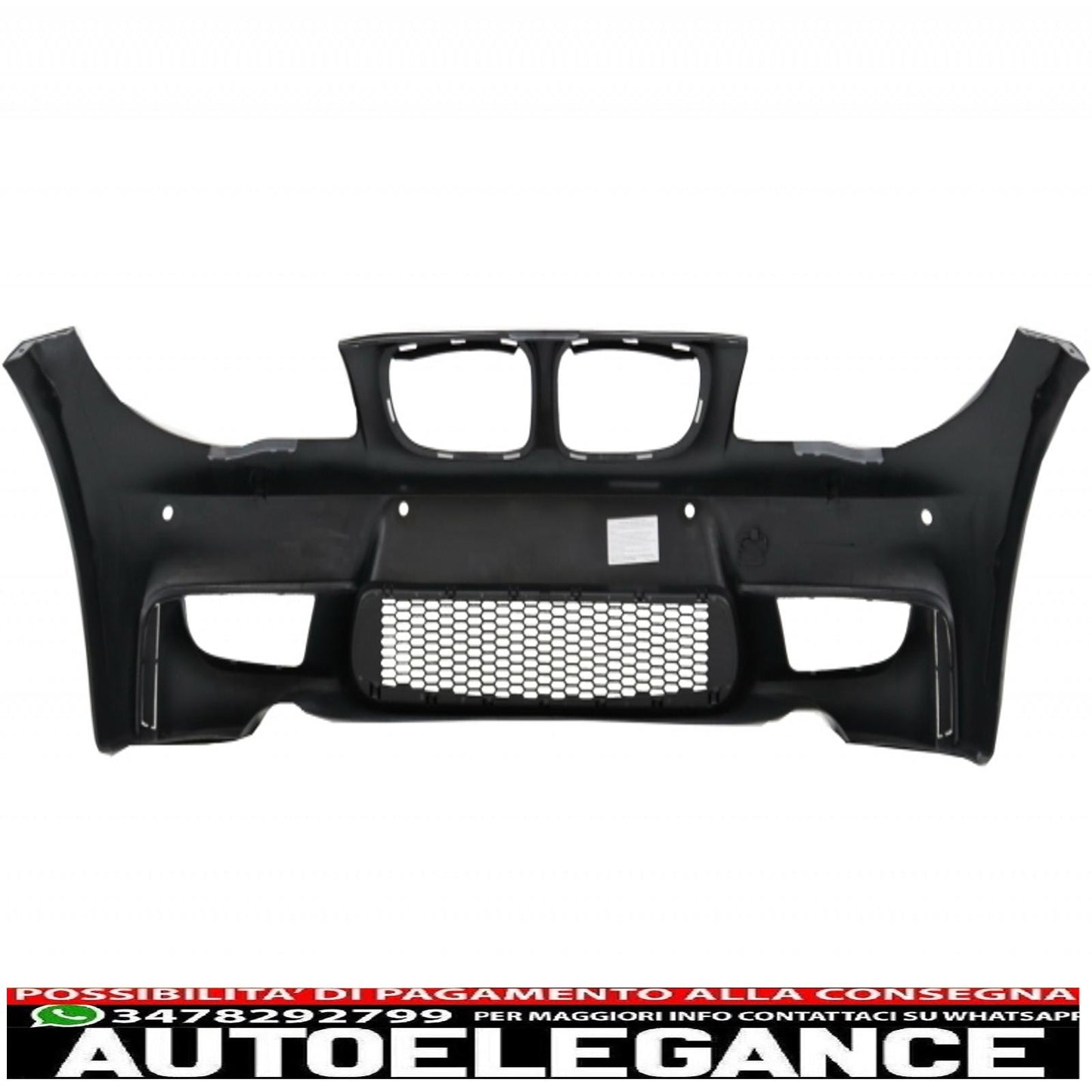 kit carrozzeria adatto per bmw serie 1 e81 e82 e87 e88 (2004-2011) design 1m con sfiato condotto aria e pdc