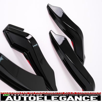 Alette paraurti anteriori adatte per audi a5 f5 (2017-2019) per quattro rs5 design pianoforte nero AUTOELEGANCERICAMBI