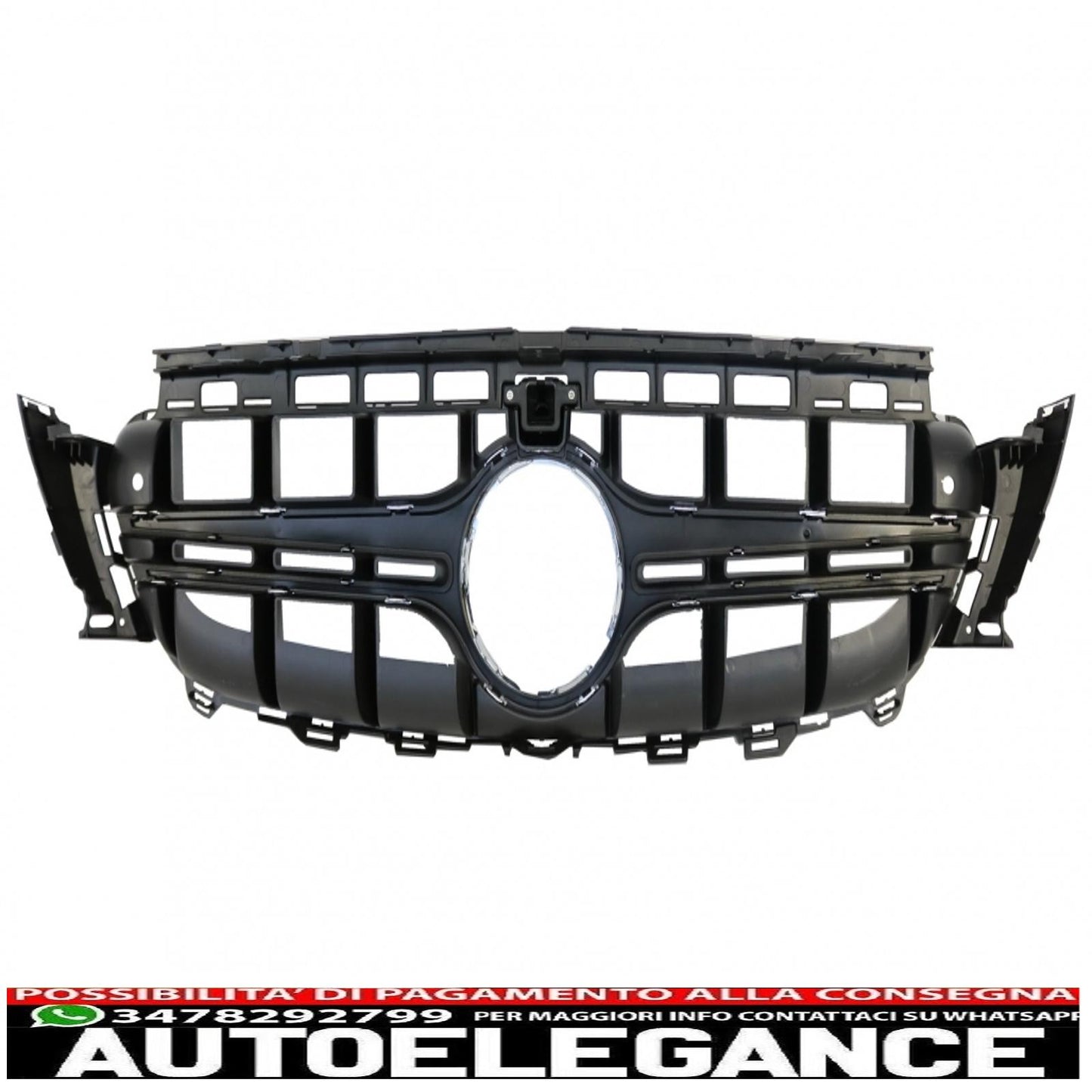 center grille suitable for mercedes e class w213 s213 c238 a238 (2016-2019) black chrome design e63