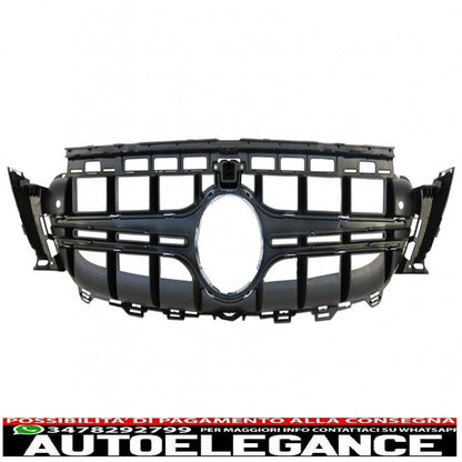 center grille suitable for mercedes e class w213 s213 c238 a238 (2016-2019) black chrome design e63