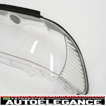 Clear left front headlight lens suitable for bmw 5 series e39 (1995-2000) 