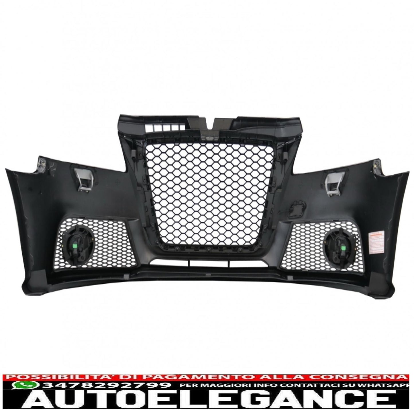 paraurti anteriore adatto per audi a3 se 8p 8pa facelift (2009-2012) design rs3 con fendinebbia