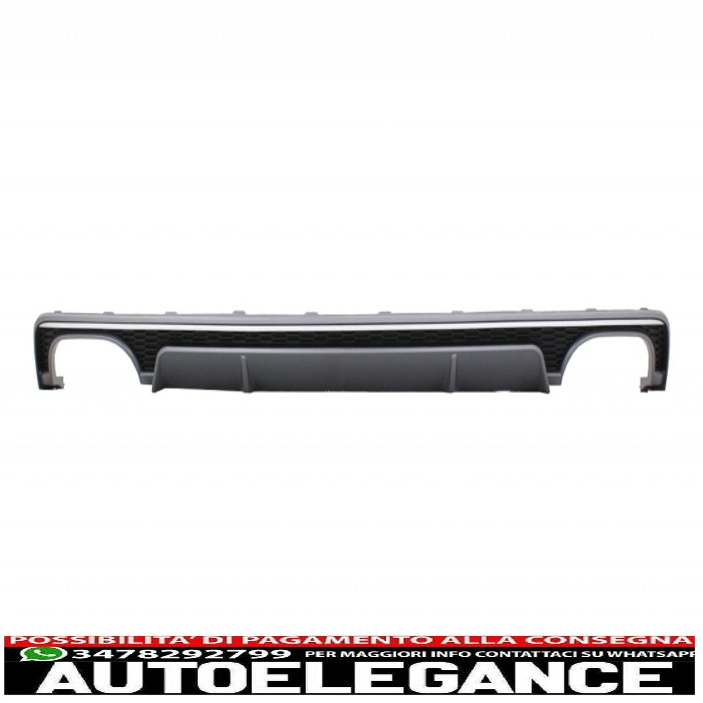 diffusore d'aria per paraurti posteriore con terminali di scarico adatto per audi a7 4g facelift (2015-2018) solo design s7 paraurti s line