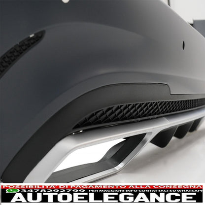 Rear bumper with exhaust tips suitable for mercedes e class w212 facelift (2013-2016) 