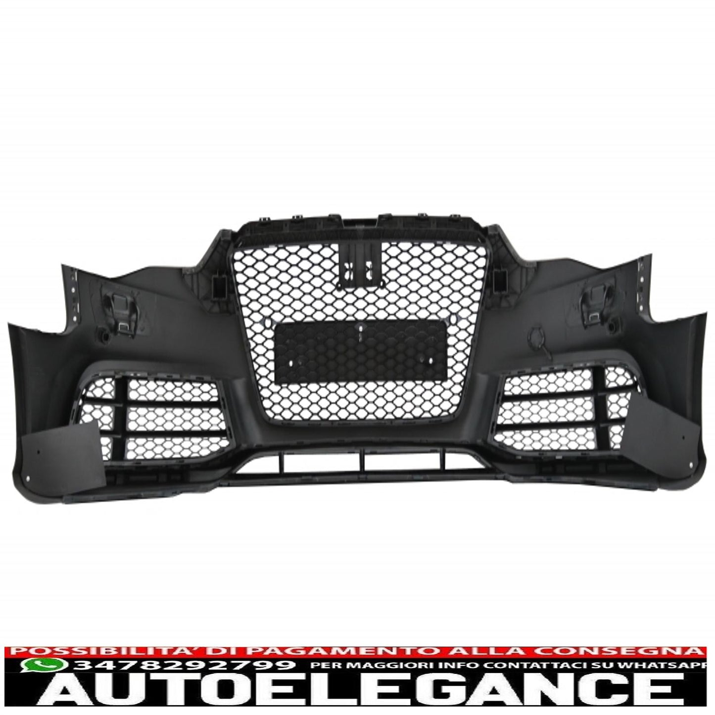 paraurti anteriore adatto per audi a5 8t restyling (2012-2016) con spoiler aggiuntivo sul paraurti design rs5