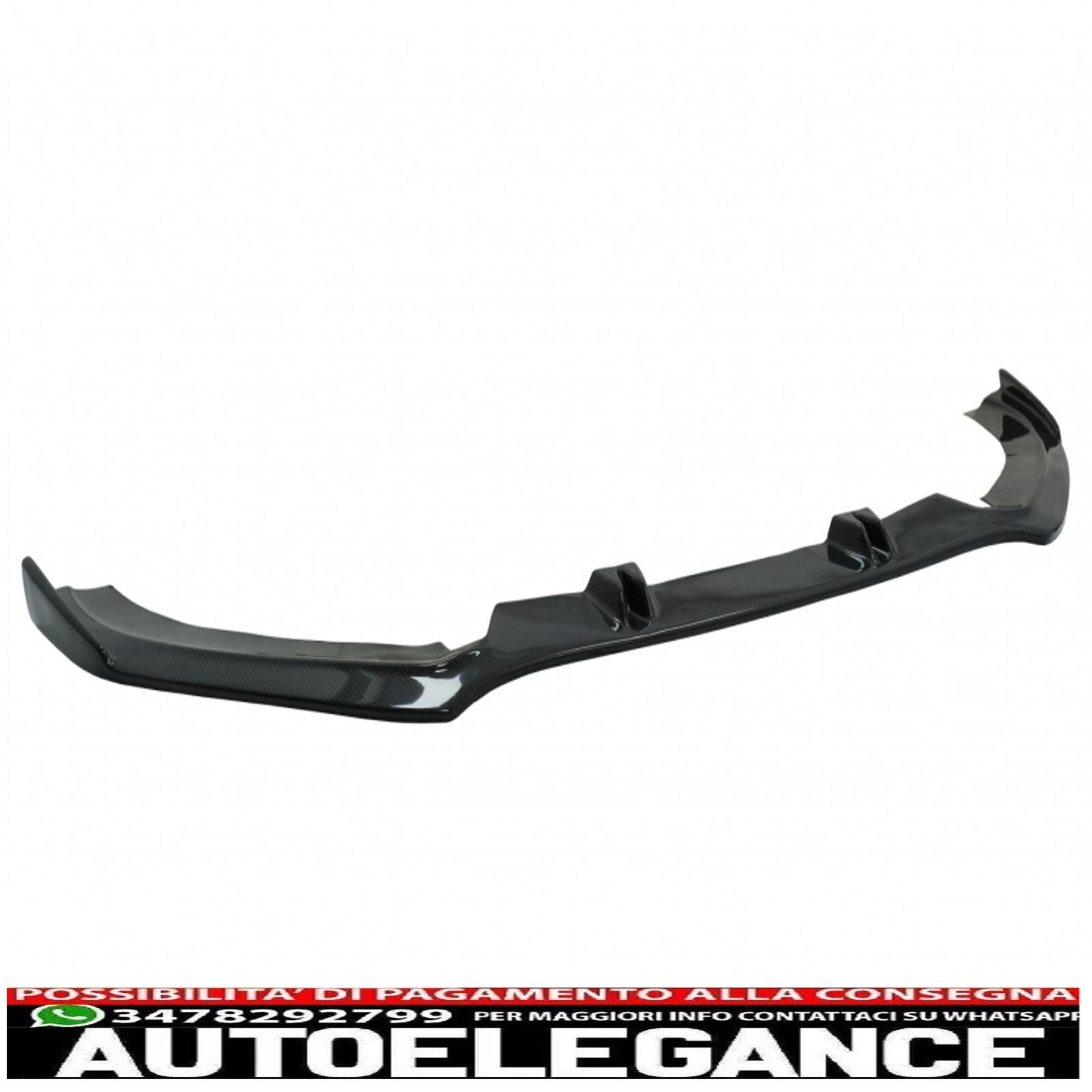 Additional front bumper spoiler suitable for audi a6 c7 4g rs6 (2011-2018) real carbon