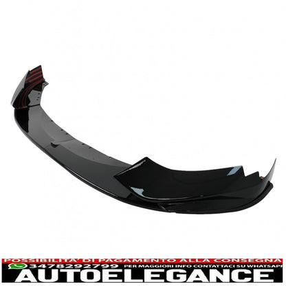 Front bumper spoiler lip suitable for bmw 4 series f32 coupe f33 cabrio f36 grand coupe (2013-03.2019) m design piano black 