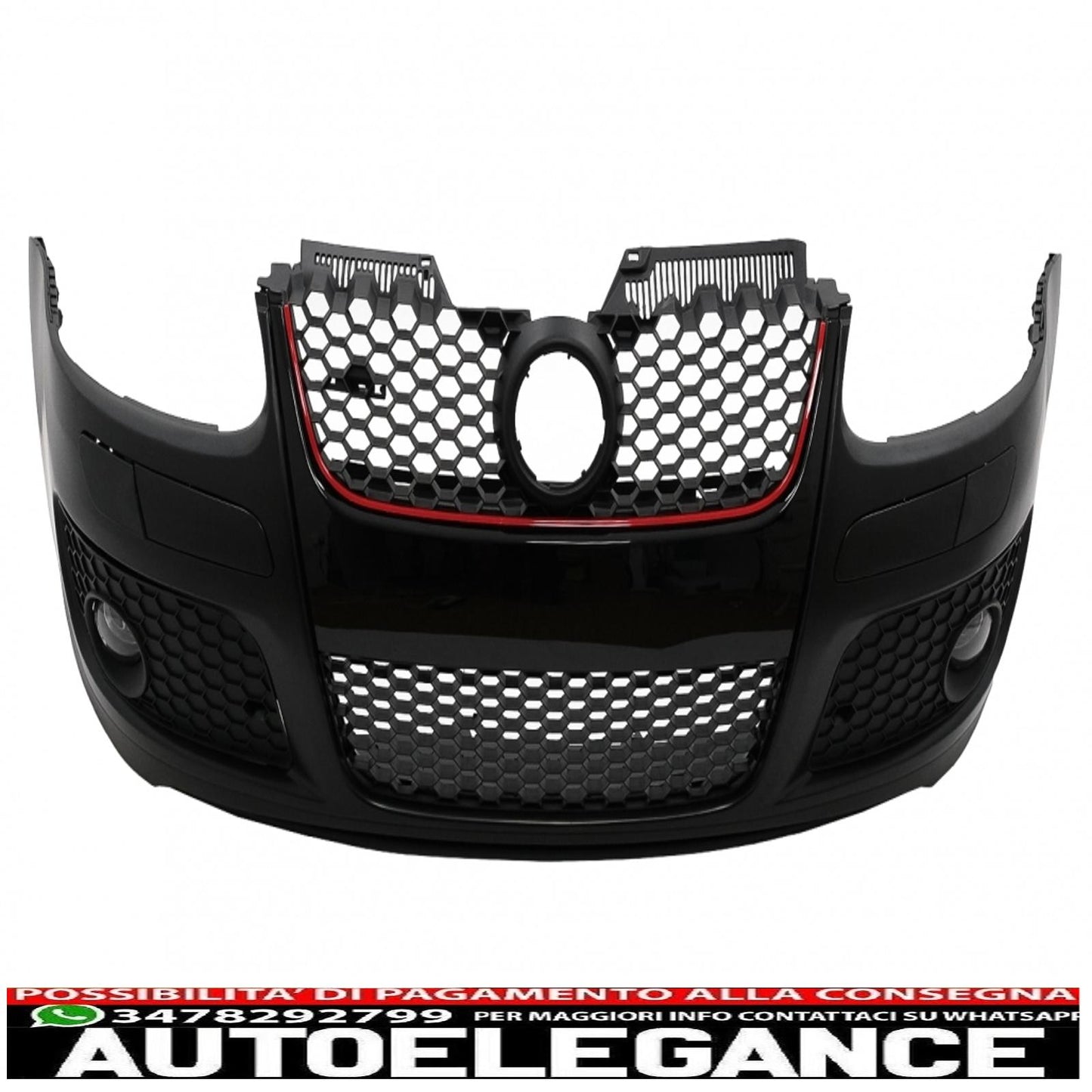Front bumper suitable for vw golf v 5 mk5 (2003-2007) gti design with xenon look headlights right hand drive 