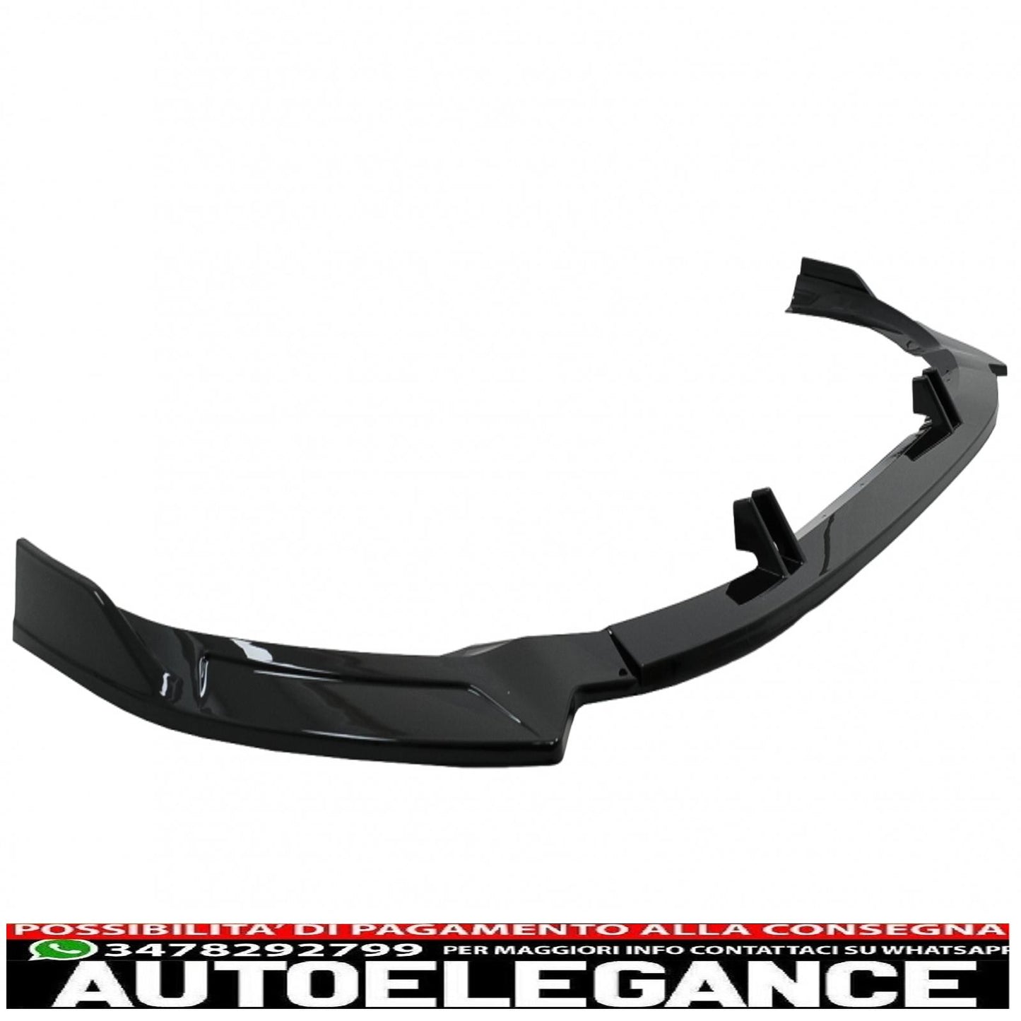 Front bumper additional spoiler suitable for Audi A4 B9 Second Facelift S-Line (2020-up) Piano Black 