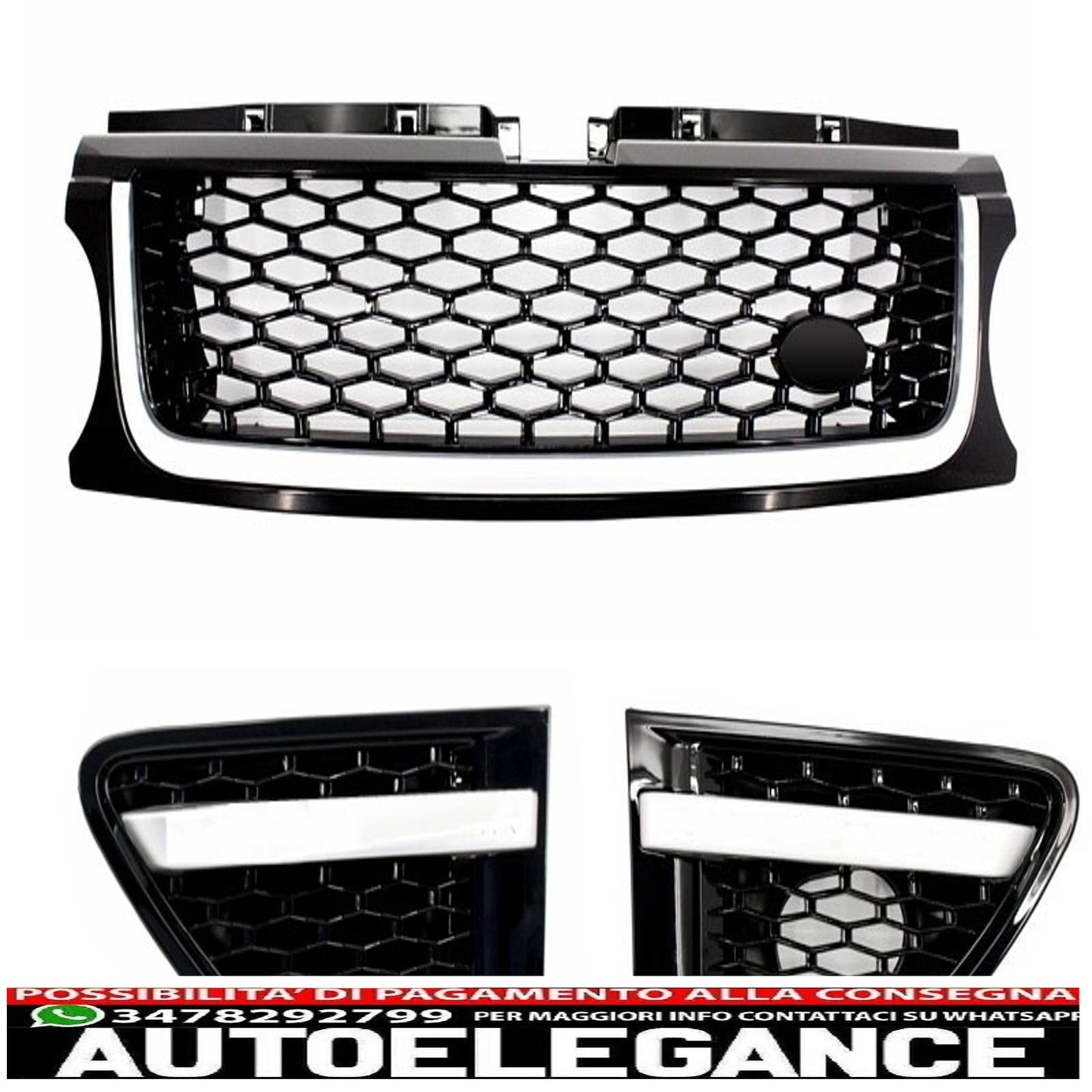 kit carrozzeria completo adatto per land rover sport l320 facelift (2009-2013) design autobiografia glohh fanali posteriori a led gl-3 dinamici