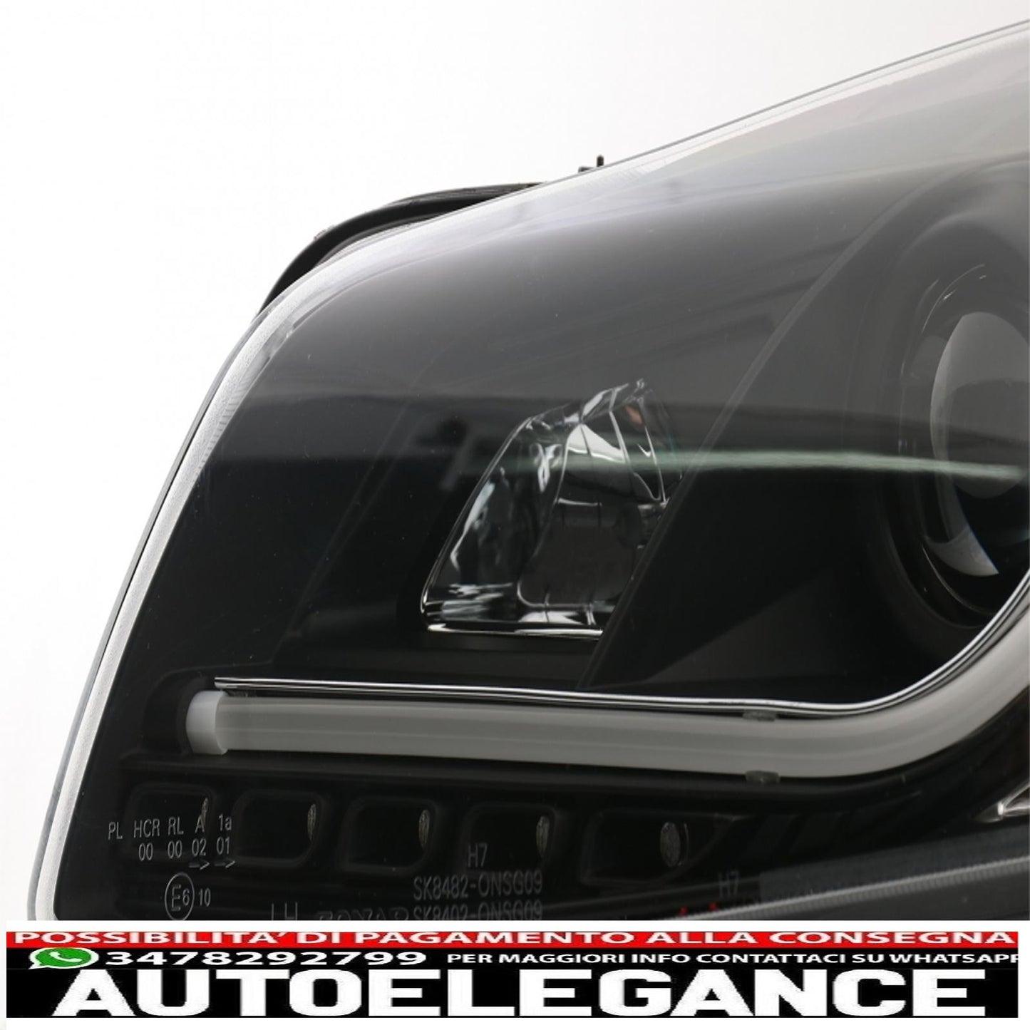 led drl headlights suitable for opel insignia (2008-2012) black daytime running lights