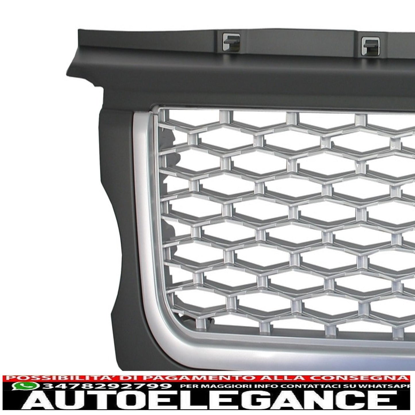 central grille and side vents group suitable for land rover sport l320 (2005-2008) autobiography look silver edition