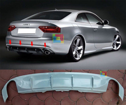 DIFFUSORE ADATTO PER AUDI A5 8T COUPE 2007-2011 STANDARD LOOK TUNING 1+1 GREZZO