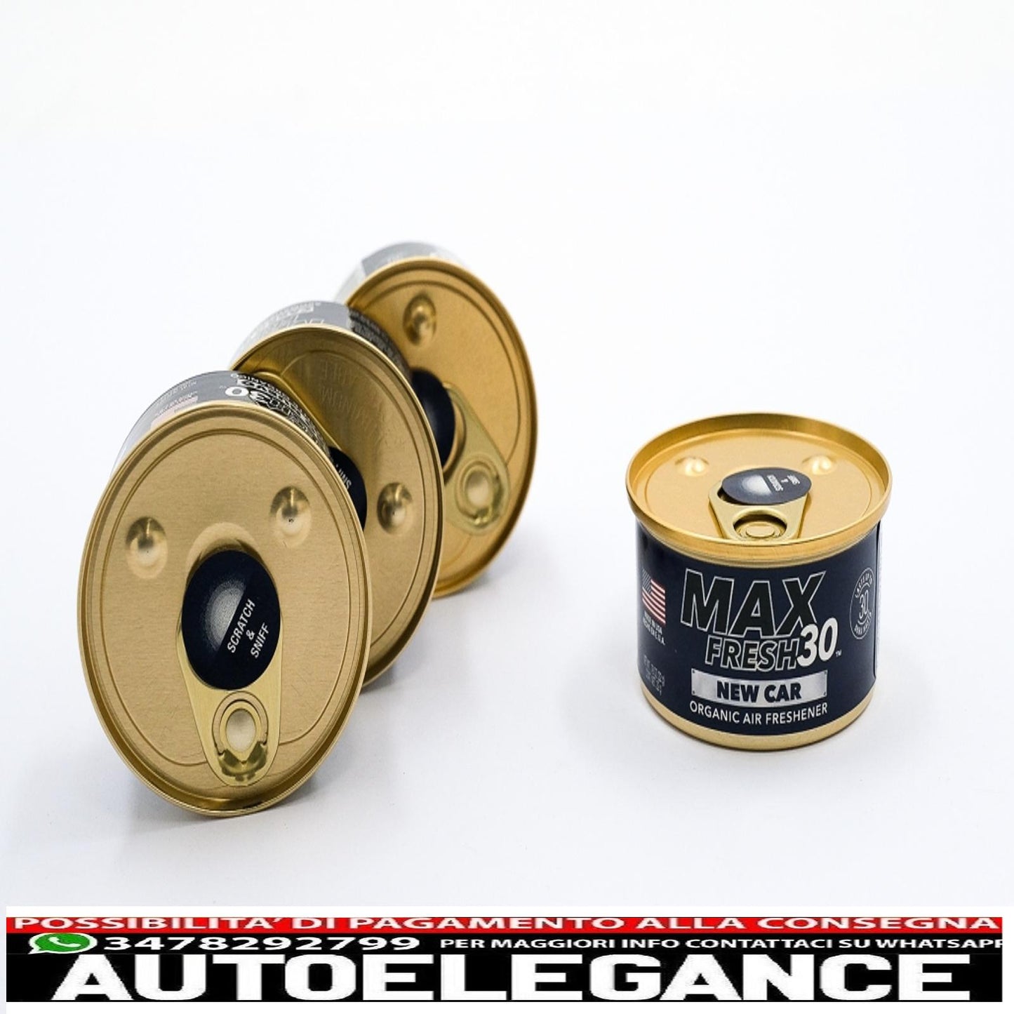 paradise air fresh deodorante biologico senza tappo lattina max fresh 30 4 lattine auto nuova