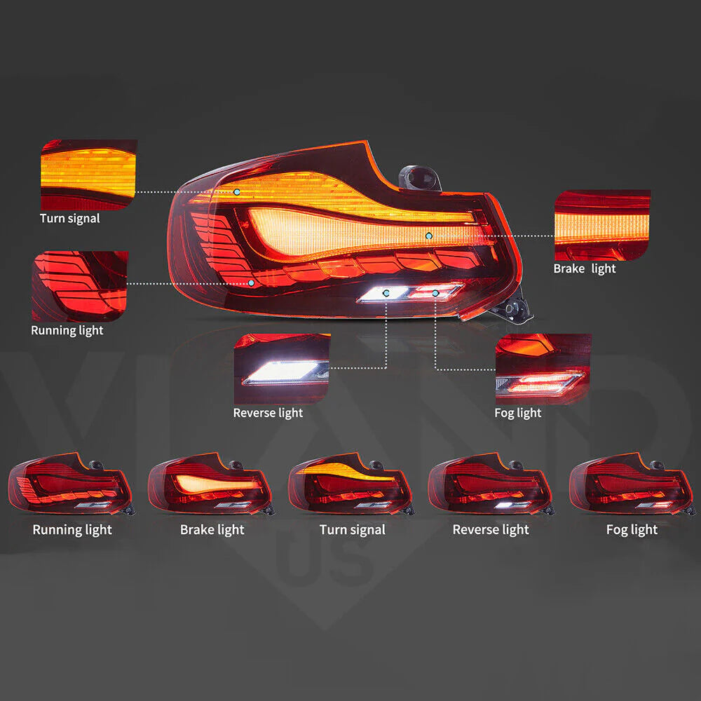 Fanali posteriori OLED per BMW Serie 2 M2 F87 2014-2021 1a generazione con animazione dinamica