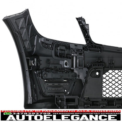 paraurti anteriore adatto per mercedes classe c w204 (2012-2014) c63 restyling design con fari dectane drl montaggio nero