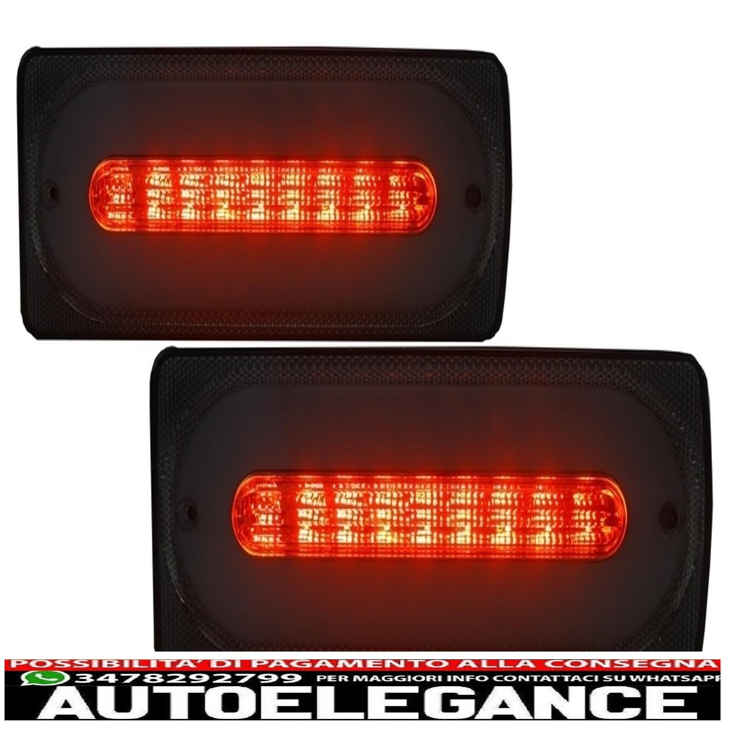 fanali posteriori a led barra luminosa con paraurti posteriore fendinebbia e indicatori di direzione sequenziali dinamici adatti per mercedes benz classe g w463 (1989-2015) fumè