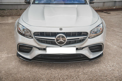 SPLITTER SUITABLE FOR MERCEDES E-CLASS W213 AMG E63 2016-2020 GLOSSY BLACK LOOK