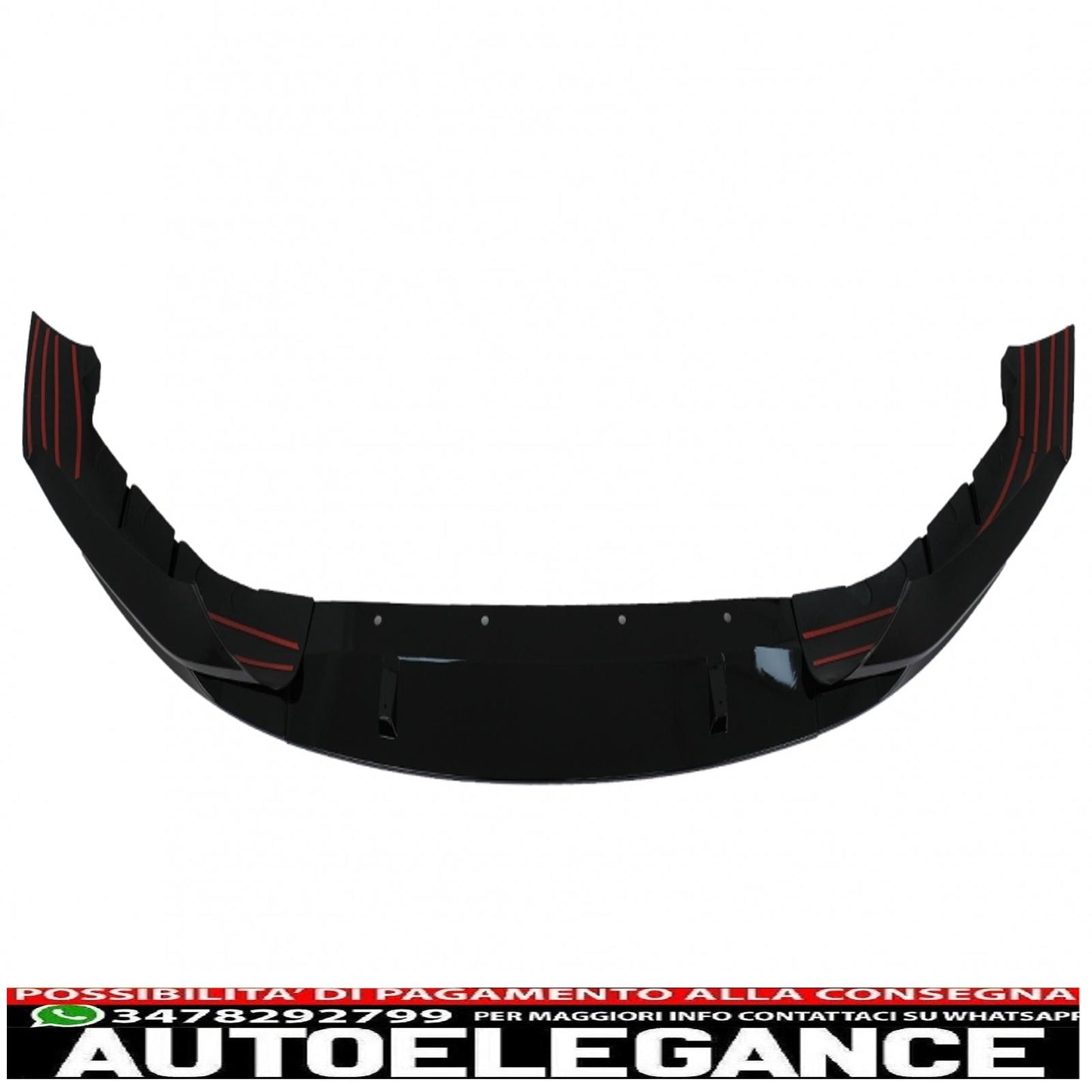 Front Bumper Spoiler Lip Fit For BMW 5 Series G30 Limousine G31 Touring (2017-2019) M Sport Design Piano Black 