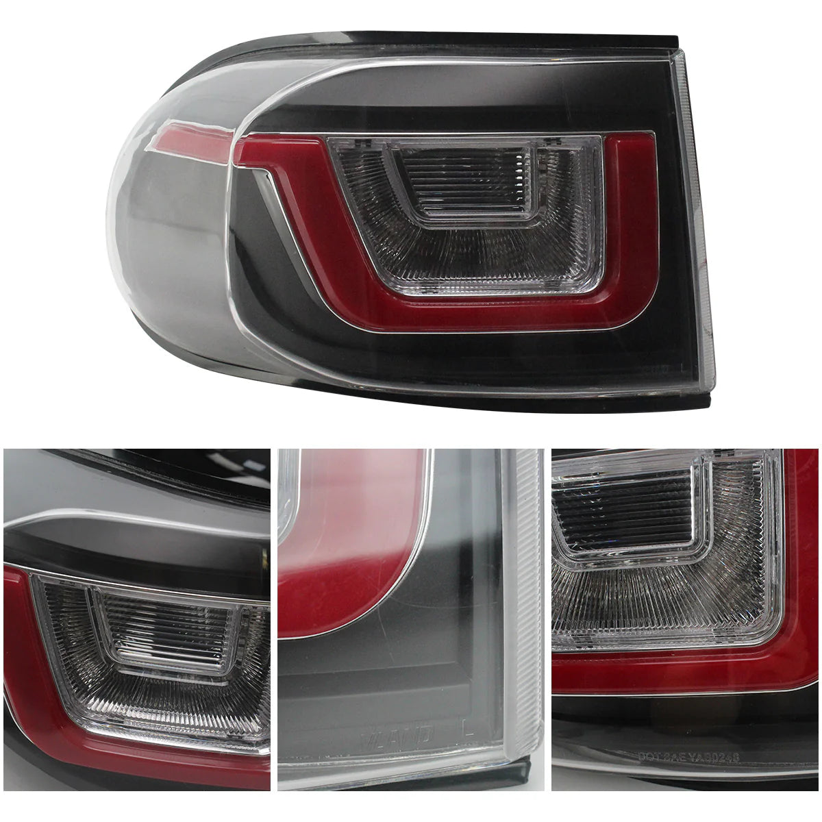 Fanali posteriori a LED per Toyota FJ Land Cruiser 2007-2017 12V 42W ABS, materiale PMMA