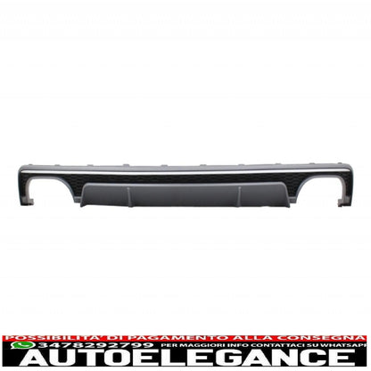 diffusore d'aria con mantovana per paraurti con terminali di scarico e griglia anteriore adatto per audi a7 4g facelift (2015-2017) design s7