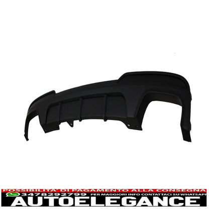 diffusore d'aria a doppia uscita adatto per bmw f10 serie 5 (2011-2017) design m-performance con terminali di scarico v8 lci design quadrato