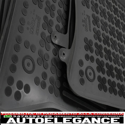 Black rubber mats suitable for Jaguar F-Pace (2016-up) Land Rover Range Rover Velar L560 (2017-up)
